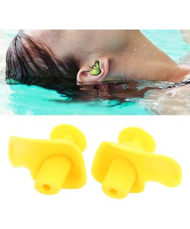 Waterproof Earplug Swimming Ear Protectors Espiral Silicone Portable with Box for Children for Sleeping for Loud Noise Snoring(Yellow) - Buy Online on GoSupps.com