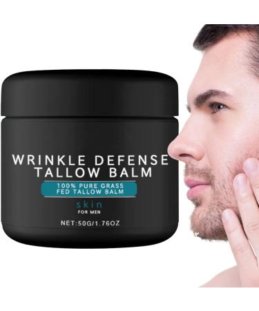 Tallow Face Moisturizer | Wrinkles Defense Tallow Face Wash Tallow Night Serums and Cream | Skin Care Moisturizer for Men Diminish Fine Lines and Wrinkles 50g - Buy Online on GoSupps.com