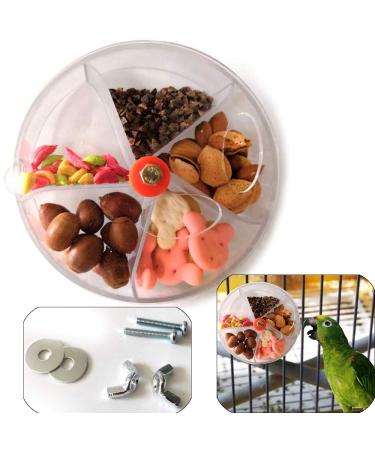 SQXALDM rotatable parrots toys toy bird feed toy for parrots feed donation toys rotatable round wheel plastic toy rotatable food search feeding bowl intelligence toys