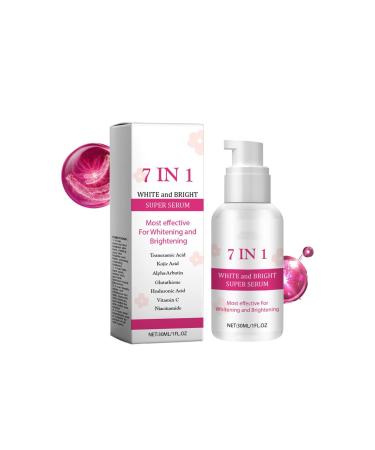 7 in 1 Super Brightening Serum,Whitening And Brightening Deeped Moisturizing Melanin Fading Skin Serum 30ml