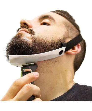 Beard Shaping Template Tool Trimmer Guide White Neckline Shaper DIY Flexible Adjustable Portable HandsMen Home Beard Styling Ruler Deft - Buy Online on GoSupps.com