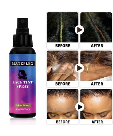 Lace Melting Tint Spray for Wigs Concealer for Hair Wigs Natural Finishing Edge Control for Women Toupees& Hairpieces(Golden Brown) - Buy Online on GoSupps.com