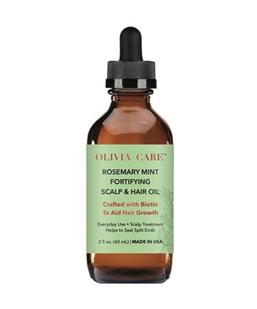 OLIVIA CARE Rosemary and Mint Hair Treatment - Fortifying Scalp Formula with Biotin to Promote Growth Made in USA