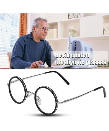 Retro Round Resin Reading Glasses - Lightweight Magnifying Presbyopic Spectacles for Eye Fatigue Relief (1.0/1.5/2.5/3.0/3.5) - Buy Online on GoSupps.com