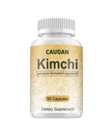 CAUDAN Kimchi Capsules Kimchi Supplement Probiotics & Enzymes Supports Gut & Digestive Health Taste Well Fermented Superfood for Antioxidant Support 90 Vegan Capsules