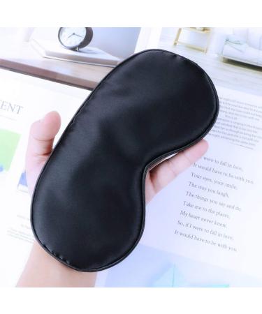 Silk Eye Mask for Sleeping - Bulk Pack of 4 Pcs for Women, Men, and Children - Black - Buy Online on GoSupps.com