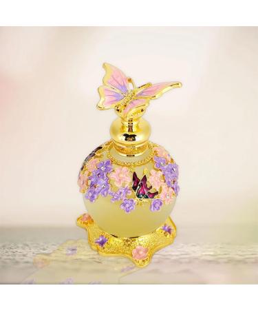 Arabian Perfume for Women Halal Dubai Retro Concentrated Perfume Oil Arabia Unpredictable Spirited Enchanting Fragrance Persistent Smell Perfect Travel Accessory (Blue Leafy Floral)