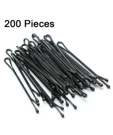 200 Metal Wave Hair Clips & Bobby Pins for Girls & Women - 2.17 Inch Black Hairpins - International Shipping Available - Buy Online on GoSupps.com