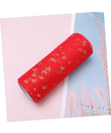 SHINEOFI Roll Black Yarn Wedding Organza Fabric Glitter Fabric Mesh Ribbon Tutu Spool United States Soft 15c Red 900X15CM - Buy Online on GoSupps.com
