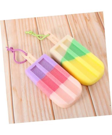 Hemoton 2pcs Kids Bath Sponge Set - Silicone Body Scrubbers for Shower and Bath - Includes Face Scrubber and Popsicle Foam Sponge - Bathing Towel and Foot Scrubber - All-in-One Bathing Kit - Buy Online on GoSupps.com