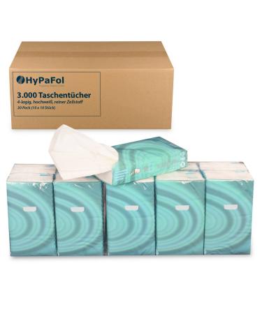3 000 handkerchiefs- 30 x 10 packs of 10 paper handkerchiefs I large pack with a total of 3000 towels i 4-layer high white perfume-free-perfect choice for allergy sufferers 1 piece (3000 pack)