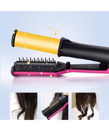 Professional 2-in-1 Hair Straightening & Curling Iron - No Damage Flat Irons for Short & Long Hair - Rotating Iron Curler in Black - Buy Online on GoSupps.com