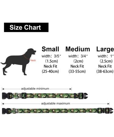 Suredoo Adjustable Dog Collar - Soft Comfort Nylon for Small Medium & Large Dogs - Camo Green (L Neck 38-63 cm) - Buy Online on GoSupps.com