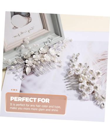 DOITOOL Bridal Comb Bridal Hair Combs Hair Accessories Flower Hair Clip Hair Combs for Women Hair Combs Pin Wedding Hair Comb Pearl Bride White Soft Pottery Flower Polymer Clay - Buy Online on GoSupps.com