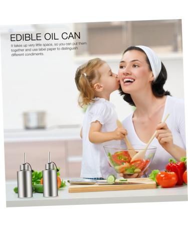 Zerodeko 1pc Stainless Steel Oil Pot Glass Olive Oil Pourer Olive with Spout Salad Glass Terrarium Olive Oil Decanter Steel Oiler Terrariums Vinegar Spout Bottle Dropshipping Kitchen Bottle 18X5.5X5.5CM Silver - Buy Online on GoSupps.com