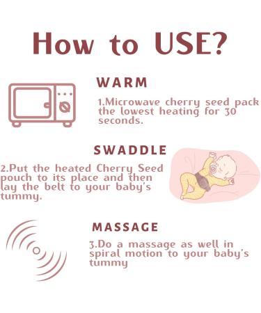 Baby Colic & Gas Relief Wrap - 100% Cherry Seed - Soothing Pink Baby Belt for Natural Calmness - Buy Online on GoSupps.com