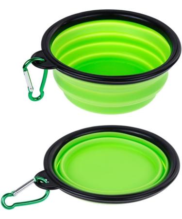 Faburo Foldable Travel Dog Food Dispensers - 2 Pack Leak-Proof Silicone with Training Clicker - Perfect for International Pet Travel - Buy Online on GoSupps.com