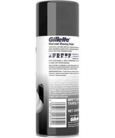 G.illette Pre Shave foam | Charcoal | 196 gm - Buy Online on GoSupps.com
