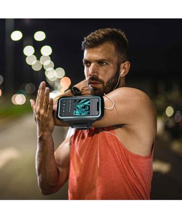 Oneflow SportArnand Arm Bag for iPhone 15 Pro Max - Fitness Running Bracelet & Outdoor Smartphone Holder in Blue & Black - Buy Online on GoSupps.com