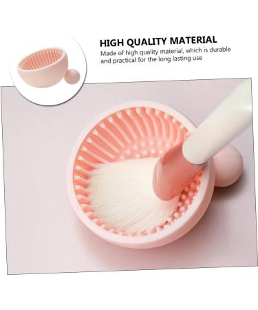 Ipetboom 1pc Silicone Scrub Pad Braces Cleaner Brush Cleaning Plate Brush Cleaner Mat Hair Brush Cleaner Cleaning Brush Scrubber Mat Make up Silica Gel Makeup Brush Cleaning Board Pink - Buy Online on GoSupps.com