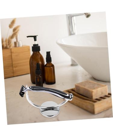 FRCOLOR 2 Pack Metal Razor Stand - Stainless Steel Shaving Holder Stable & Stylish Organizer Perfect Gift for Men - 10.5x8.7cm - Buy Online on GoSupps.com