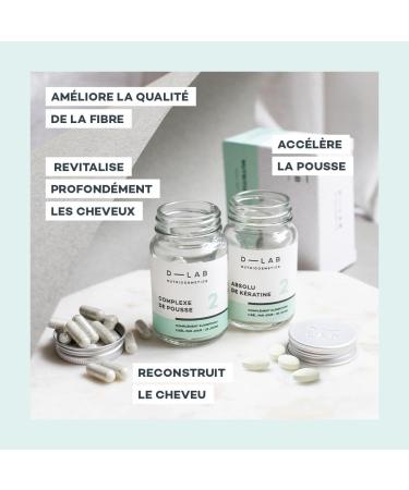 D-LAB Duo Hair Nutrition | 3 Months Hair Food Supplement | Vegan Vitamins for Revitalization Growth and Strengthening with Absolute Keratin and Growth Complex - Buy Online on GoSupps.com