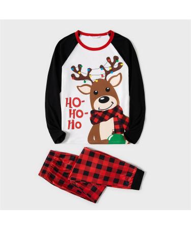 PatPat Family Christmas Pajamas Set | Tree Snowflake Letters Print | Long Sleeve | Red/Black | Men XL - Buy Online on GoSupps.com