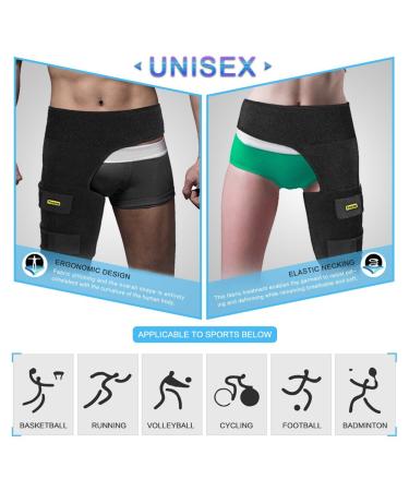 Gravic Bandage | Adjustable Thigh Compression & Hip Support | Pain Relief for Groin Strain & Sciatica | Unisex - Buy Online on GoSupps.com
