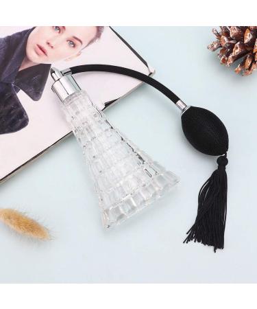 Yctze Vintage Refillable Perfume Bottle Antique Black Empty Glass Atomizer with Tassel Bulb Sprayer 75ml Ideal for Makeup Tools and Accessories - Buy Online on GoSupps.com