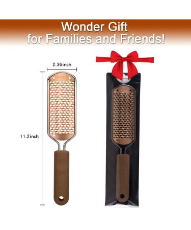 Pedicure Foot File Callus Remover - Stainless Steel Professional Foot Grater for Feet - Dead Skin Scrubber - Wet & Dry Feet - 1pcs - Buy Online on GoSupps.com