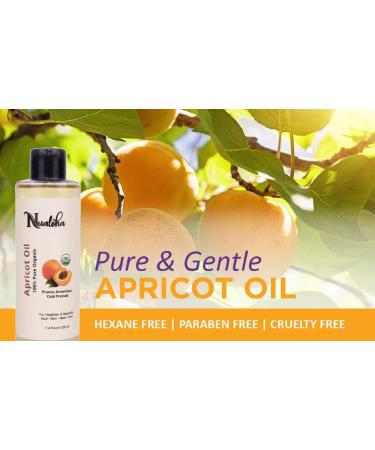 Organic Apricot Kernel Oil 220 ML | USDA Organic Cold Pressed Carrier Oil for Skin Hair & Face | Pure Essentials - Buy Online on GoSupps.com