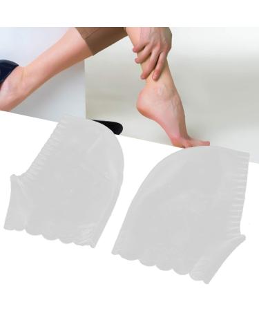 Silicone Jersey Socks for Achilles Tendon Relief | Pain-Relieving Elastic Foot Care - Anti-Cracking Purple & White - Buy Online on GoSupps.com