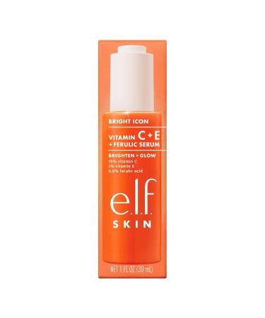 e.l.f. SKIN Bright Icon Vitamin C + E + Ferulic Serum Brightening & Soothing Face Serum Helps Even Skin Tone Vegan & Cruelty-Free 1 fl oz 1 Fl Oz (Pack of 1) - Buy Online on GoSupps.com