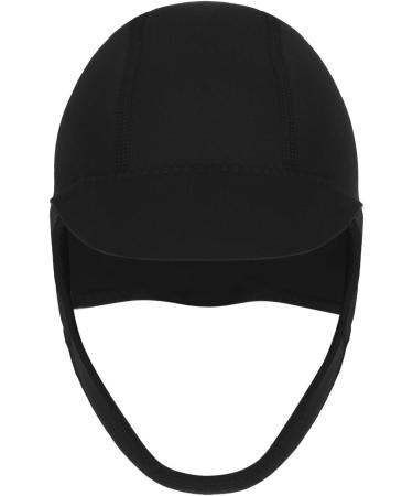 Neoprene Adjustable Beanie for Water Sports - 2mm Swim Cap with Chin Strap for Surfing, Diving, Kayaking - Men Women Wetsuit Hood - Black - Buy Online on GoSupps.com