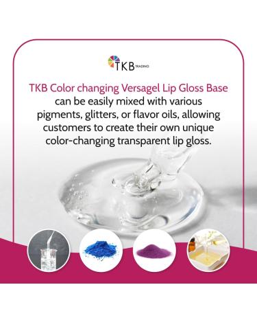 Buy TKB Color Changing Versagel Lip Gloss Base | Clear to Pink | Vegan & Cruelty-Free | DIY Customizable | Long-Lasting | Made in USA - 8 Ounce - Buy Online on GoSupps.com