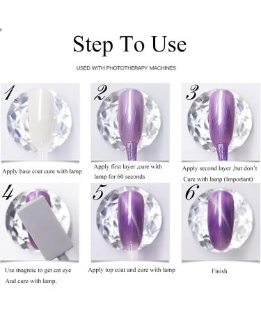 Croitout Cat Eye Gel Nail Polish Set with 1 Magnet Shellac Nail Gel Polish Colours Set Magnetic Gel Nail Polishes Set Soak Off Shellac Gel Nail Polish UV Kit Best Gift for Women 4 x 7.3ml UK-4MY-0002 7.3 ml (Pack of 4) - Buy Online on GoSupps.com