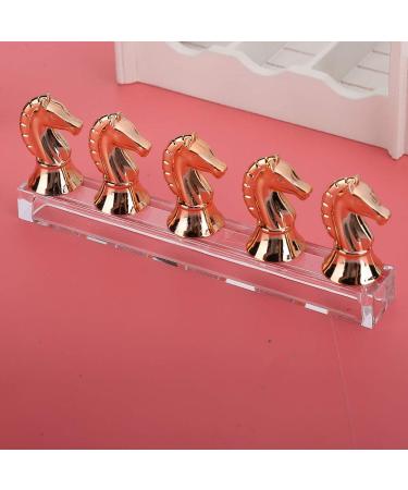 Horse Head Nail Tip Nail Tip Holder DIY Training Tips Display Practice Rack Magnet Adsorption False Nail Display Support Holders False Nail Tip Manicure Tool(Rose Gold) - Buy Online on GoSupps.com