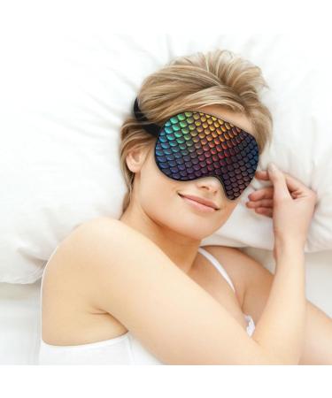 LynaRei Colorful Dragon Scales Sleeping Mask - Adjustable Strap, Soft Eye Cover - Buy Online on GoSupps.com