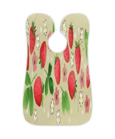 Watercolor Strawberry Beard Bib Apron | Non-Stick Waterproof Hair Catcher for Men | Ideal Grooming Cloth & Gift - Buy Online on GoSupps.com
