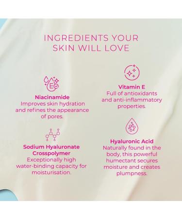  Ella & Jo Ella and Jo Miracle Hydrating Face Mask hyaluronic acid + vitamin E + niacinamide + squalene nourishes repairs and firms the skin all skin types - Buy Online on GoSupps.com