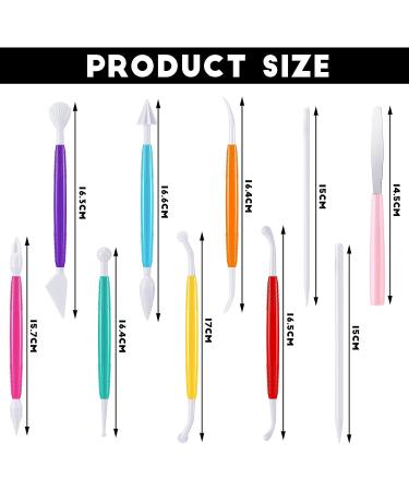 Double Head Plastic Clay Sculpting Tools Kit | Pottery Decor DIY Crafts | Assorted Colors - Set of 10 - Buy Online on GoSupps.com