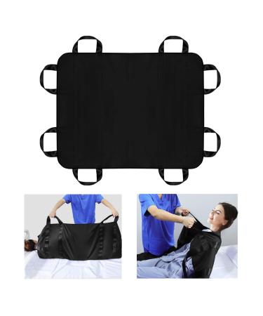 Lotchen Transferboard for patient lifter patient transfer board with eight handles suitable for overweight people older people and patients who have to be transferred (black 100*120cm)