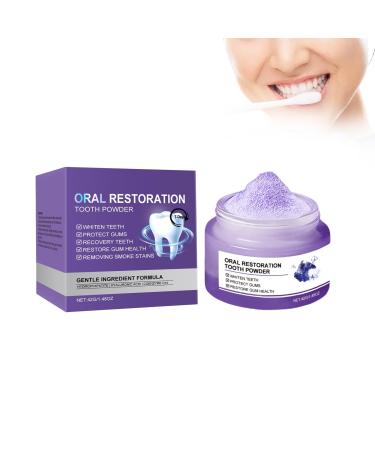 Purple Teeth Restoration Mineral Powder Tooth Powder Effective in Strengthening Teeth and Gums for Daily Use(1pcs)