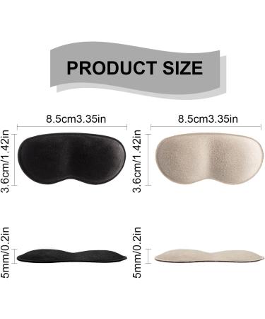TSHAOUN Heel Cushion Pads for Kids & Women - 8 Pairs Inserts with Strong Sticky Backing - Prevent Grind Feet - Black Beige - Buy Online on GoSupps.com
