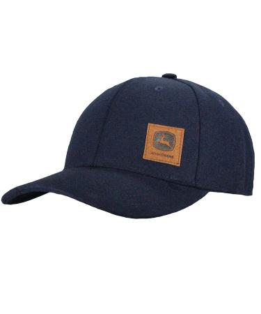 John Deere Faux Melton Wool-Navy-One Size