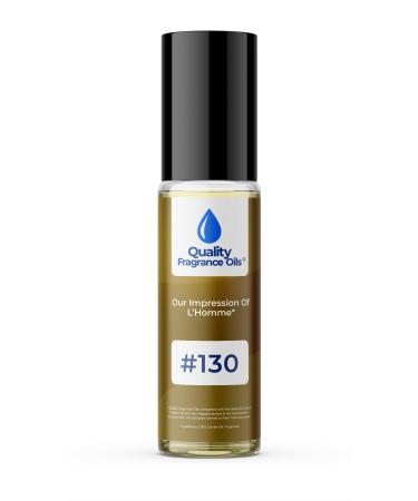 Quality Fragrance Oils' Impression #130 Generic fragrance compatible with L'Homme for Men (10ml Roll On) L'Homme for Men Impression #130 0.34 Fl Oz (Pack of 1)
