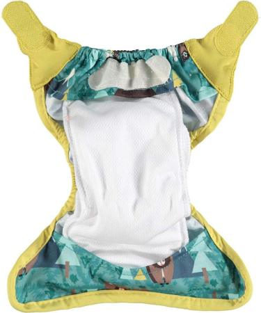 Close Pop-in Premium Bamboo Newborn Cloth Nappy - Soft & Absorbent Reusable - Bear Print - Aplix Fastener - Buy Online on GoSupps.com