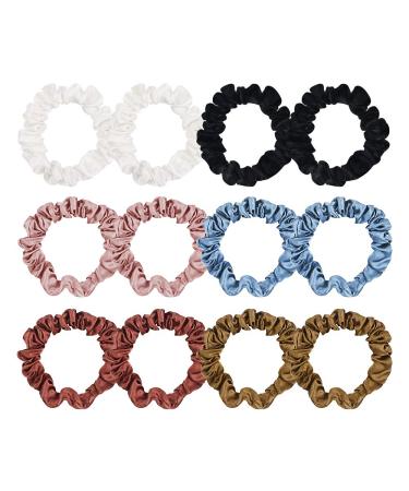 12 Pieces Hair Scrunchies Satin Elastic Colorful Ponytail Holders Ponytail Hair Bands for Women and Girls Hair Accessories 6 Colors - Buy Online on GoSupps.com