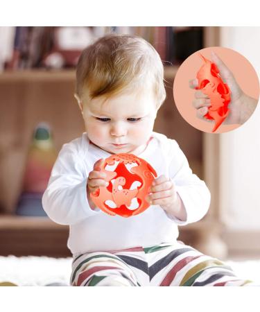 Baby Teething Toys Dinosaur Teethers for 3+ Months - Safe Teether Ball & Pacifier (Red) - Buy Online on GoSupps.com