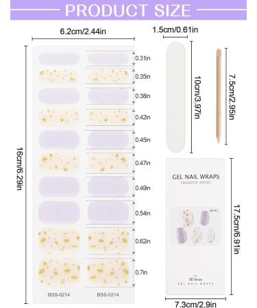 EBANKU 20 PCS Gel Nail Strips Nail Gel Polish Strips Full Wraps Adhesive Gel Nail Stickers with Nail File and Stick(UV/LED Lamp Required) (4) - Buy Online on GoSupps.com